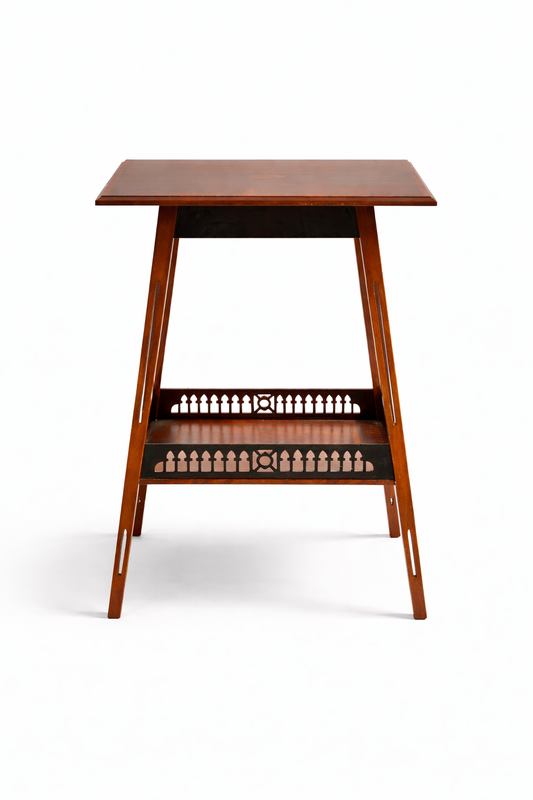 Edwardian Side Table — Inlaid Mahogany, c.1905