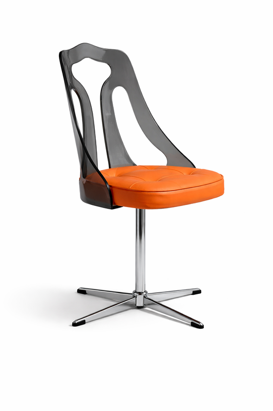 Smoked Acrylic Swivel Chairs — 1960s (Set of 4)