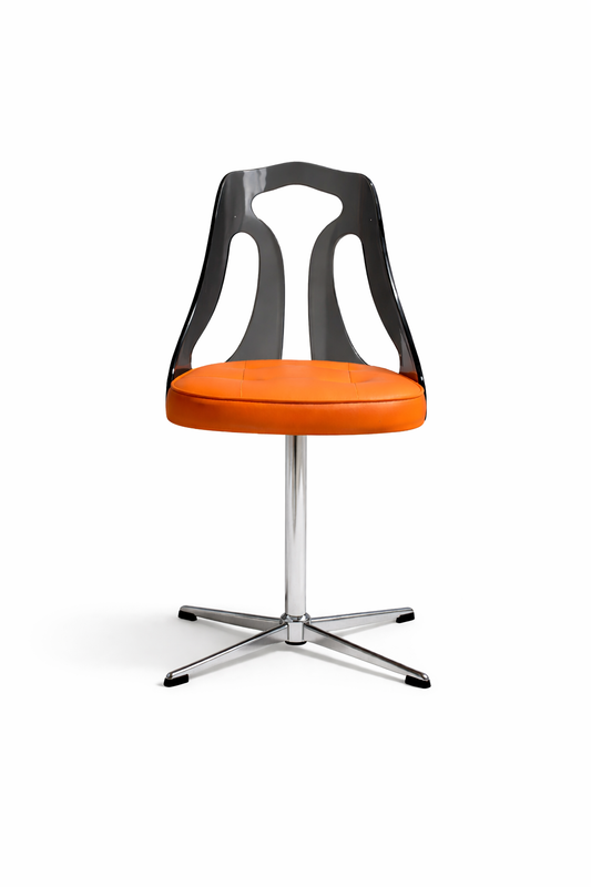 Smoked Acrylic Swivel Chairs — 1960s (Set of 4)