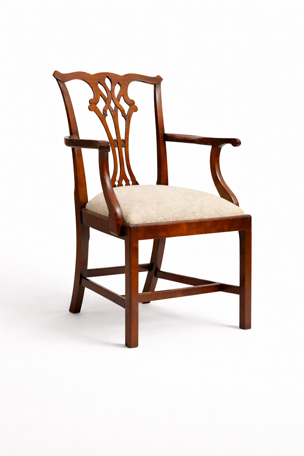 Georgian-Style Armchairs — Mahogany, c.1900 (Set of 4)