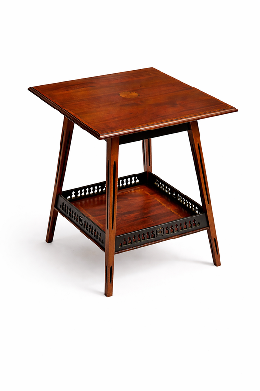 Edwardian Side Table — Inlaid Mahogany, c.1905