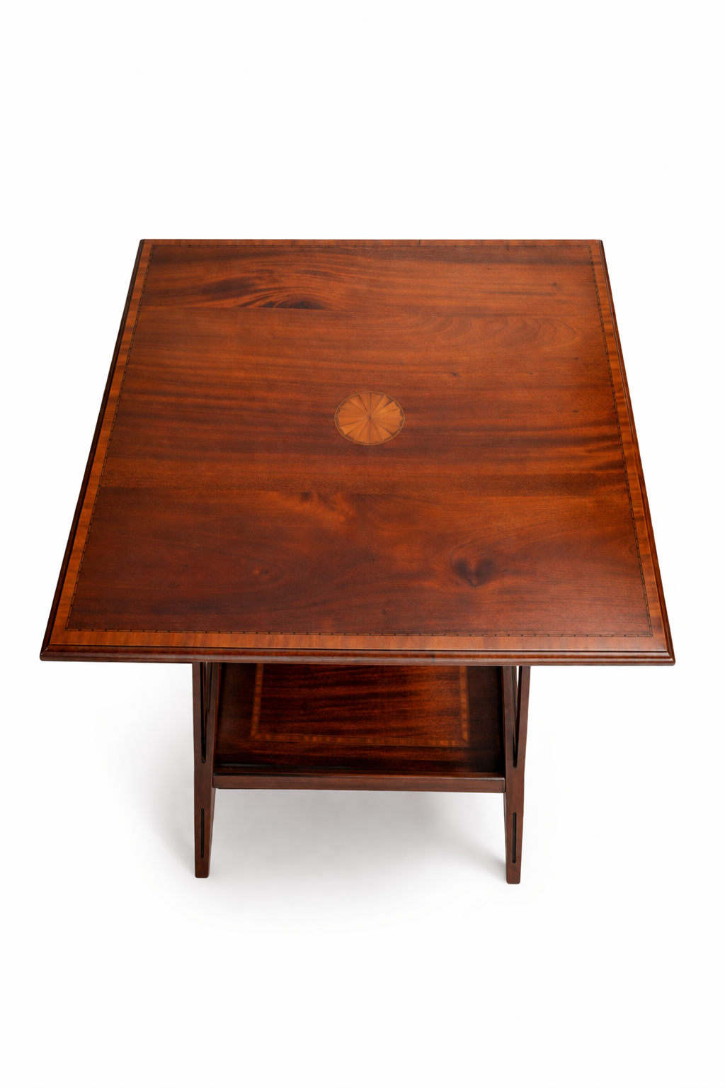 Edwardian Side Table — Inlaid Mahogany, c.1905