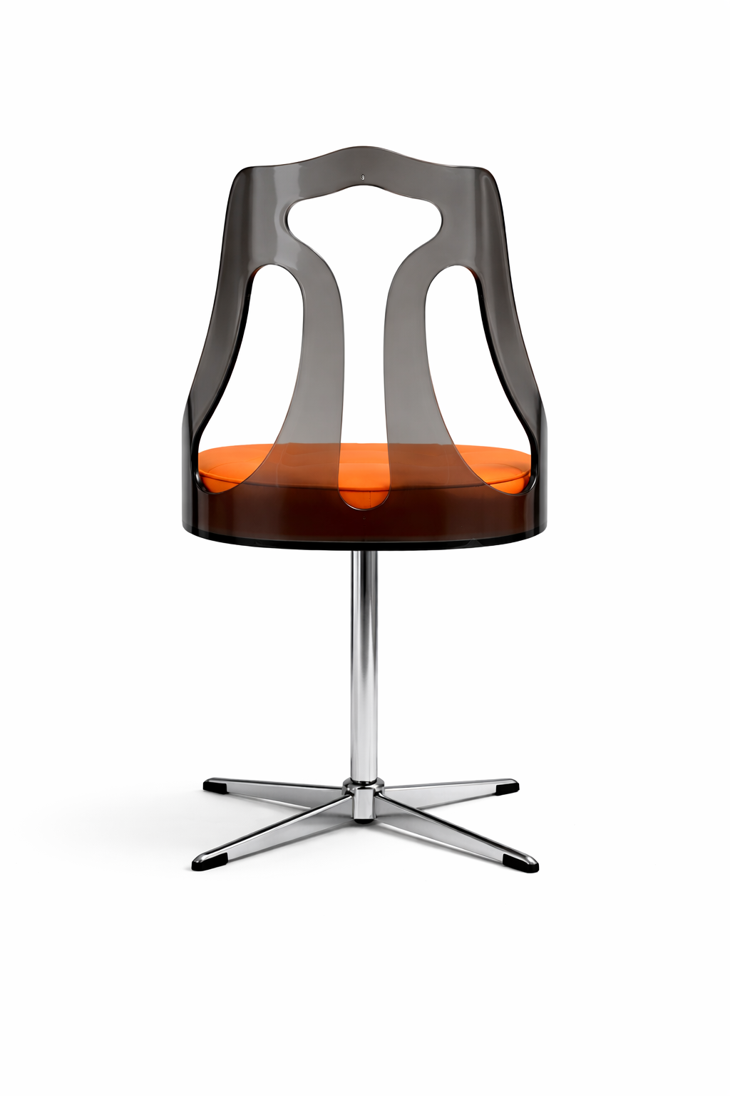 Smoked Acrylic Swivel Chairs — 1960s (Set of 4)