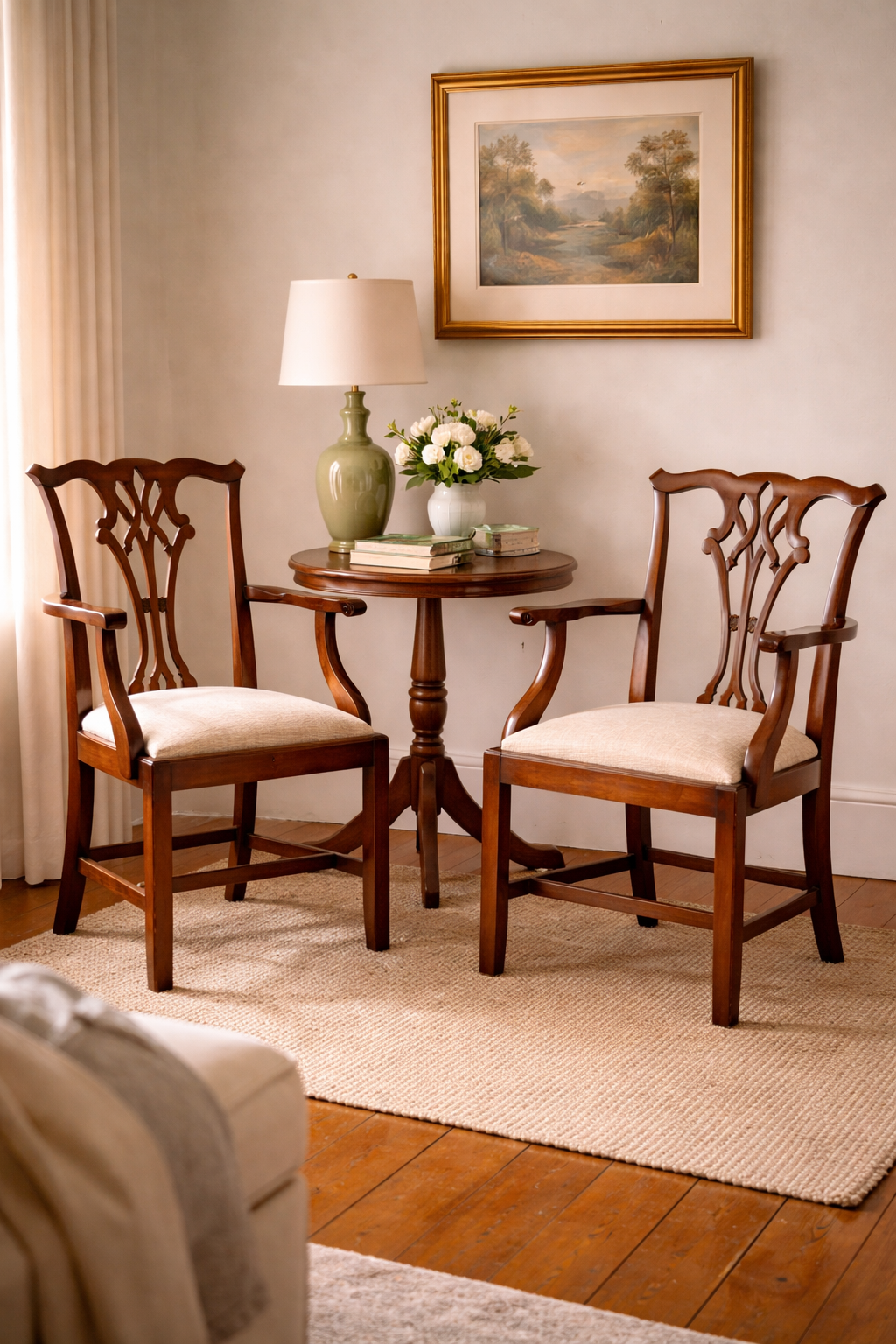 Georgian-Style Armchairs — Mahogany, c.1900 (Set of 4)
